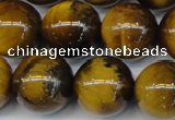 CTE1314 15.5 inches 14mm round B grade yellow tiger eye beads