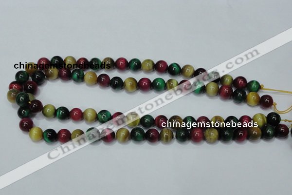 CTE134 15.5 inches 10mm round dyed tiger eye gemstone beads