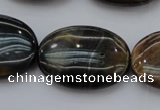 CTE1365 15.5 inches 18*25mm oval yellow & blue tiger eye beads