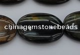 CTE1366 15.5 inches 22*30mm oval yellow & blue tiger eye beads