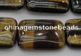 CTE1381 15.5 inches 18*25mm rectangle yellow & blue tiger eye beads