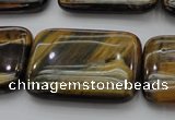 CTE1382 15.5 inches 22*30mm rectangle yellow & blue tiger eye beads