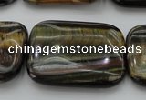 CTE1384 15.5 inches 30*40mm rectangle yellow & blue tiger eye beads