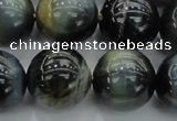 CTE1455 15.5 inches 14mm round golden & blue tiger eye beads