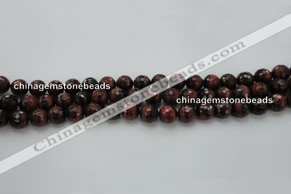 CTE1461 15.5 inches 6mm faceted round red tiger eye beads