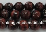 CTE1462 15.5 inches 8mm faceted round red tiger eye beads