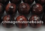 CTE1465 15.5 inches 14mm faceted round red tiger eye beads