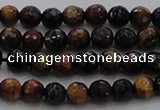 CTE1471 15.5 inches 6mm faceted round mixed tiger eye beads