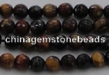 CTE1471 15.5 inches 6mm faceted round mixed tiger eye beads