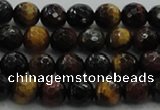 CTE1472 15.5 inches 8mm faceted round mixed tiger eye beads