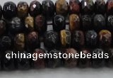CTE1481 15.5 inches 5*8mm faceted rondelle mixed tiger eye beads