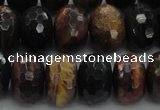 CTE1485 15.5 inches 10*16mm faceted rondelle mixed tiger eye beads