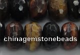 CTE1486 15.5 inches 12*18mm faceted rondelle mixed tiger eye beads