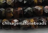 CTE1488 15.5 inches 9*12mm faceted tyre mixed tiger eye beads