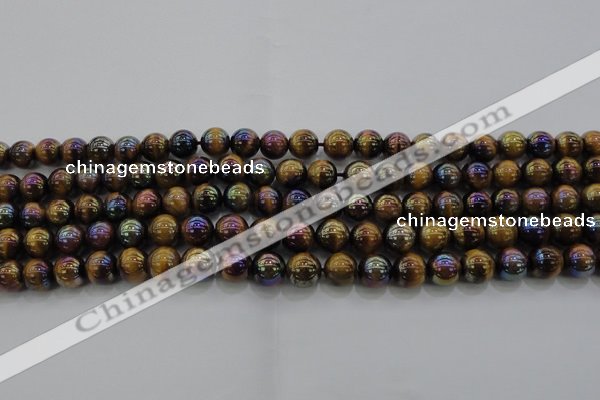 CTE1502 15.5 inches 8mm round AB-color yellow tiger eye beads