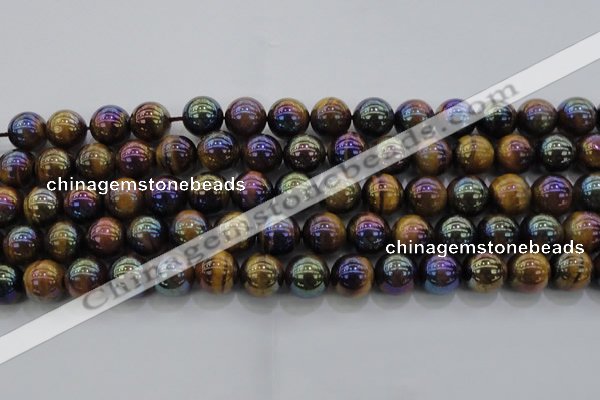 CTE1503 15.5 inches 10mm round AB-color yellow tiger eye beads