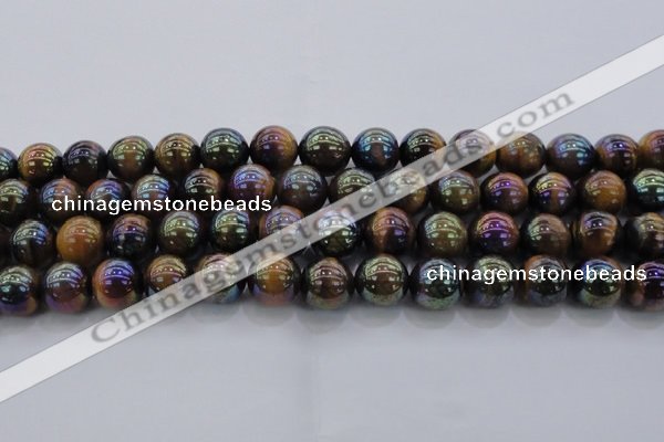 CTE1504 15.5 inches 12mm round AB-color yellow tiger eye beads