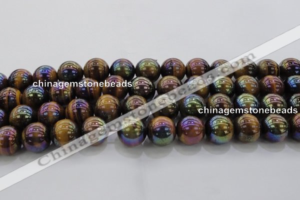 CTE1505 15.5 inches 14mm round AB-color yellow tiger eye beads