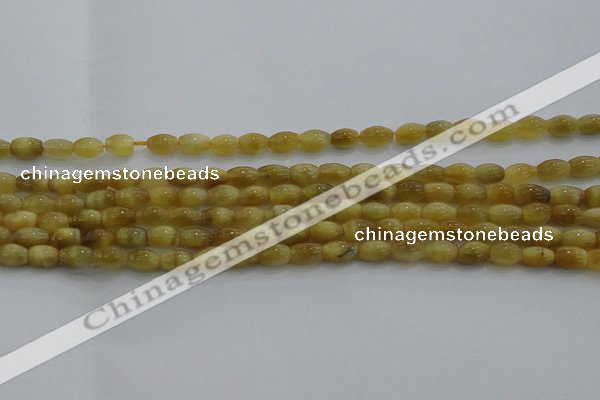 CTE1513 15.5 inches 4*6mm rice golden tiger eye beads wholesale