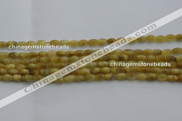 CTE1514 15.5 inches 5*8mm rice golden tiger eye beads wholesale