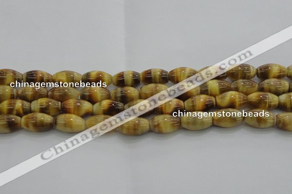 CTE1517 15.5 inches 10*14mm rice golden tiger eye beads wholesale