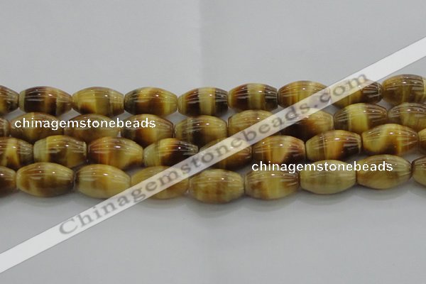 CTE1518 15.5 inches 12*16mm rice golden tiger eye beads wholesale