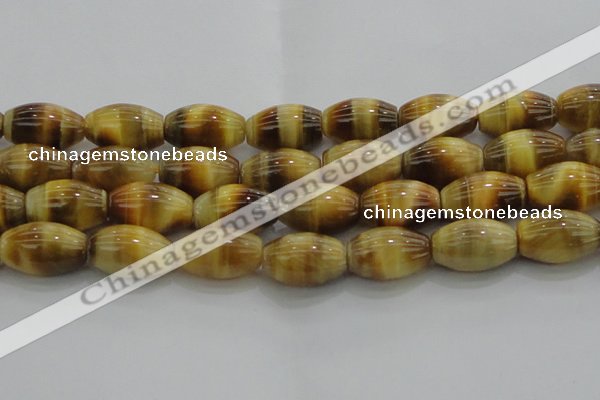 CTE1519 15.5 inches 13*18mm rice golden tiger eye beads wholesale