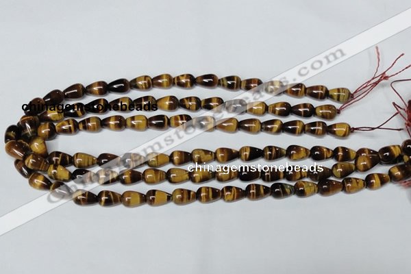 CTE152 15.5 inches 8*12mm teardrop yellow tiger eye gemstone beads