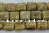 CTE1525 15.5 inches 8*8mm square golden tiger eye beads wholesale