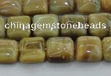 CTE1526 15.5 inches 10*10mm square golden tiger eye beads wholesale