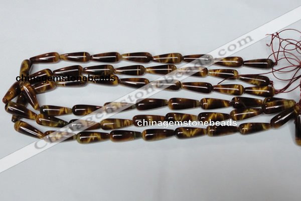 CTE153 15.5 inches 8*22mm teardrop yellow tiger eye gemstone beads
