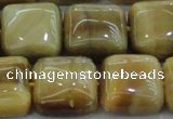 CTE1530 15.5 inches 18*18mm square golden tiger eye beads wholesale