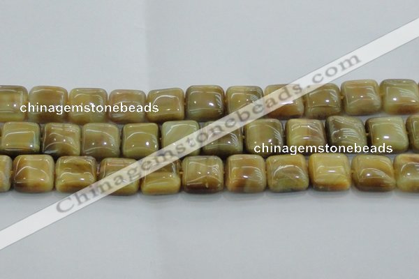 CTE1530 15.5 inches 18*18mm square golden tiger eye beads wholesale