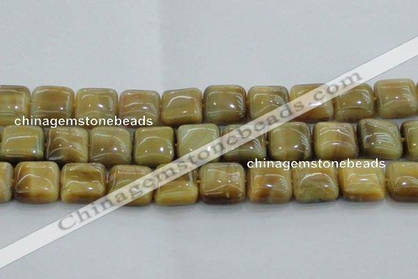 CTE1531 15.5 inches 20*20mm square golden tiger eye beads wholesale