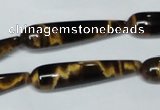 CTE154 15.5 inches 8*35mm teardrop yellow tiger eye gemstone beads