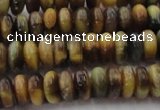 CTE1545 15.5 inches 4*6mm rondelle golden & blue tiger eye beads