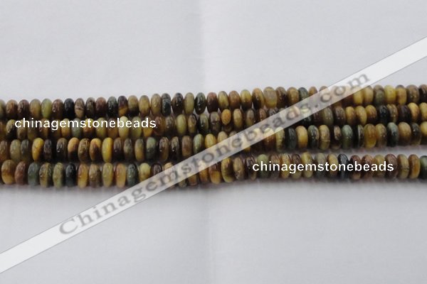 CTE1546 15.5 inches 4*8mm rondelle golden & blue tiger eye beads