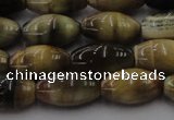 CTE1553 15.5 inches 8*12mm rice golden & blue tiger eye beads wholesale