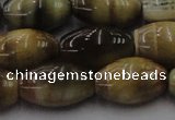 CTE1556 15.5 inches 13*18mm rice golden & blue tiger eye beads wholesale