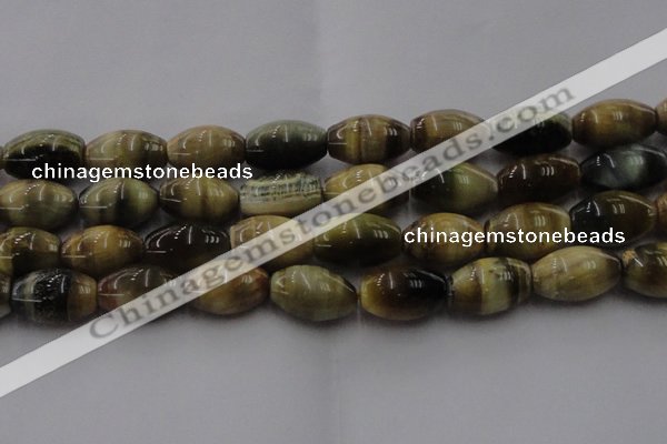 CTE1557 15.5 inches 15*20mm rice golden & blue tiger eye beads wholesale