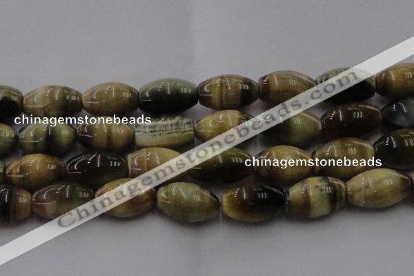 CTE1558 15.5 inches 18*25mm rice golden & blue tiger eye beads wholesale