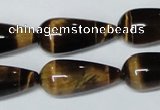 CTE156 15.5 inches 12*26mm teardrop yellow tiger eye gemstone beads