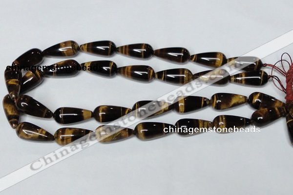 CTE156 15.5 inches 12*26mm teardrop yellow tiger eye gemstone beads