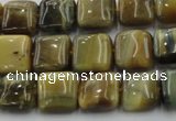 CTE1562 15.5 inches 8*8mm square golden & blue tiger eye beads wholesale