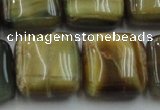 CTE1567 15.5 inches 18*18mm square golden & blue tiger eye beads wholesale