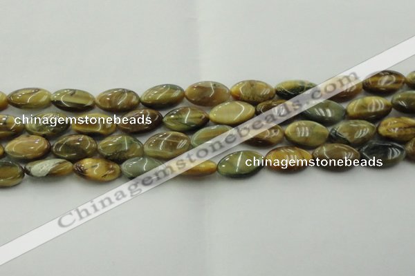 CTE1570 15.5 inches 11*18mm marquise golden & blue tiger eye beads