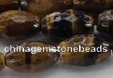 CTE1583 15.5 inches 13*18mm faceted rice yellow tiger eye beads