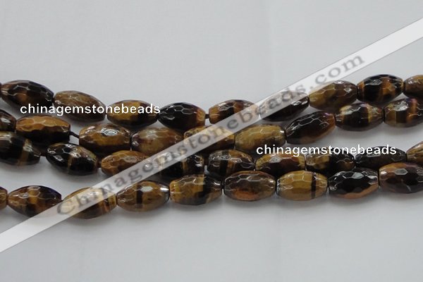 CTE1583 15.5 inches 13*18mm faceted rice yellow tiger eye beads