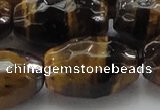 CTE1585 15.5 inches 18*25mm faceted rice yellow tiger eye beads