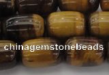 CTE1597 15.5 inches 13*18mm drum yellow tiger eye beads